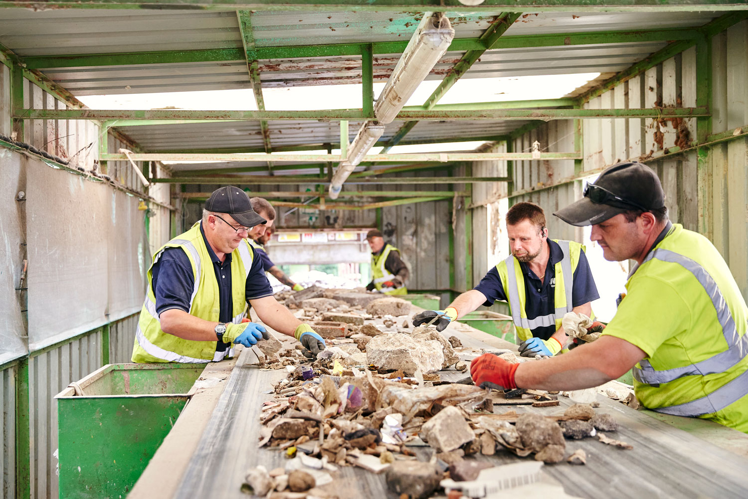 Team on picking line at JWitt Waste Recycling