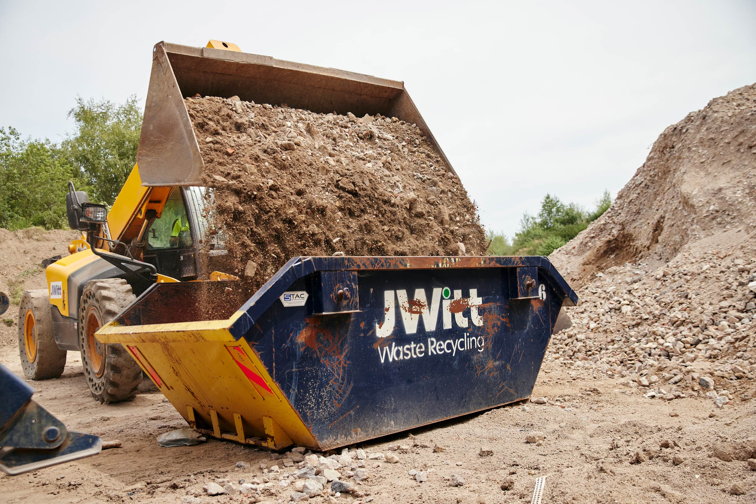 75mm to dust on skip | skip hire and recycles aggregates by JWitt Waste Recycling
